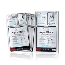 將圖片載入圖庫檢視器 Bergamo 保濕三重奏黑面膜 10pcs