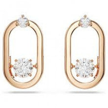 將圖片載入圖庫檢視器 Swarovski 施華洛世奇 SWAROVSKI施華洛世奇北系列穿孔耳環白鍍玫瑰金 5468118 1對

