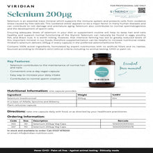 將圖片載入圖庫檢視器 Viridian 硒 200微克 植物膠囊  1 bottle

