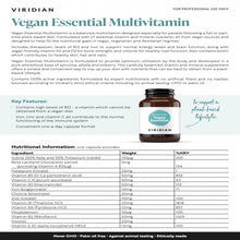 將圖片載入圖庫檢視器 Viridian 基本素食綜合維生素 植物膠囊 1 bottle
