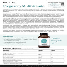 將圖片載入圖庫檢視器 Viridian 懷孕配方綜合維他命 植物膠囊 1 bottle
