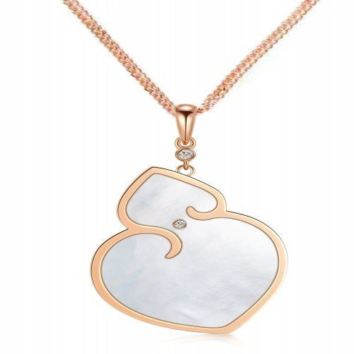 ATTILIO 18K紅色黃金珍珠貝母鑽石吊墜 (東方炫映-葫蘆) 1pc