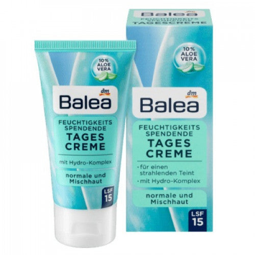 Balea 芭樂雅 蘆薈保濕水嫩亮膚日霜 LSF15 50ml
