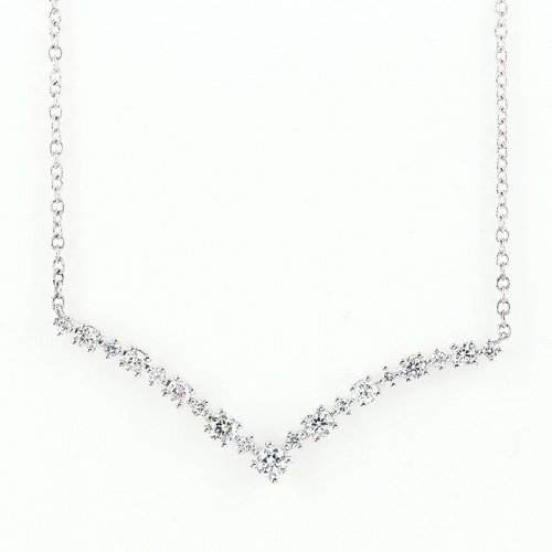 Coronet 冠玲瓏 SS925純銀鋯石V形項鍊 1pc