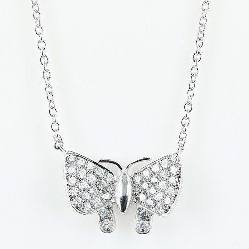 Coronet 冠玲瓏 SS925純銀鋯石蝴蝶項鍊 1pc