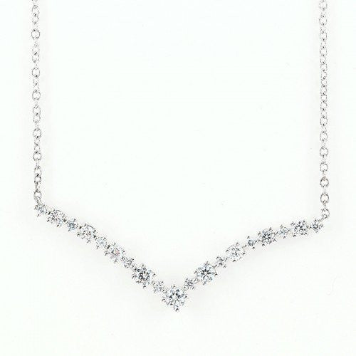 Coronet 冠玲瓏 SS925純銀鋯石V形項鍊 1pc