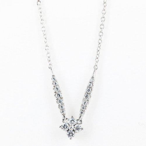 Coronet 冠玲瓏 SS925純銀鋯石花形項鍊 1pc