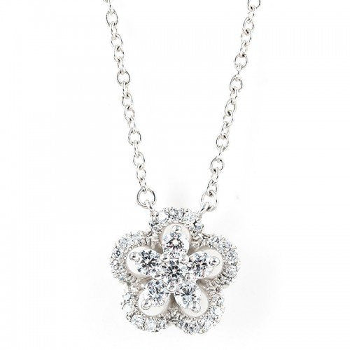 Coronet 冠玲瓏 SS925純銀鋯石花簇項鍊 1pc