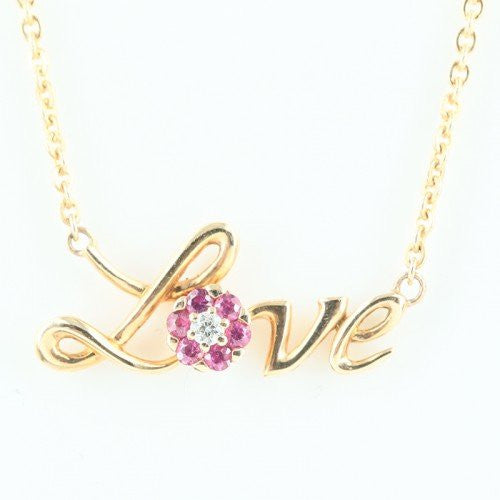 Coronet 冠玲瓏 18K玫瑰色黃金LOVE鑽石項鍊 1pc