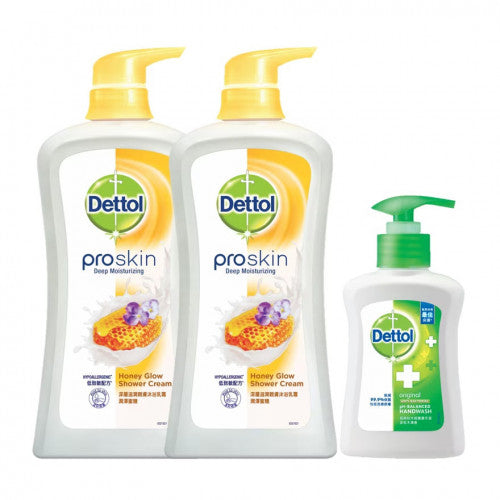 Dettol 滴露 深層滋潤親膚沐浴乳霜(潤澤蜜糖)套裝 [950mlx2+贈品] 950mlx2