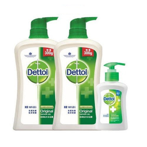 Dettol 滴露 沐浴露(經典松木)優惠裝 950克 x 2支 (送潔手液 150g) (950g x2) + 150g