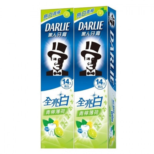 Darlie 黑人 全亮白牙膏(青檸薄荷) 孖裝 140g x2