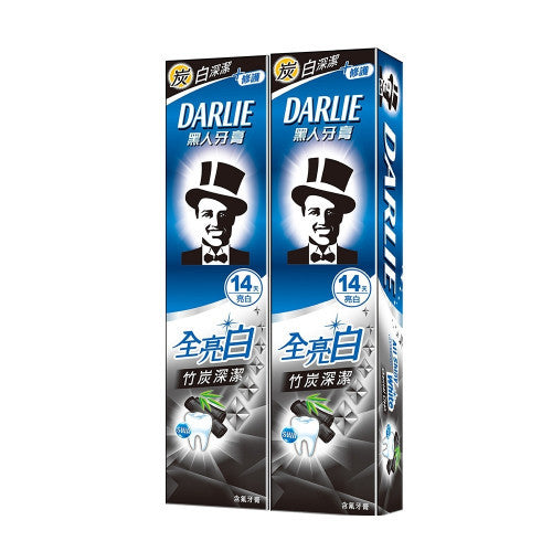 Darlie 黑人 全亮白牙膏(竹炭深潔) 孖裝 140g x2