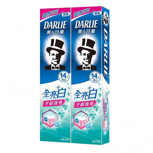 Darlie 黑人 全亮白牙膏(礦物鹽) 孖裝 140g x2
