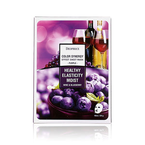 DEOPROCE 紅酒藍莓緊緻修護面膜 10pcs