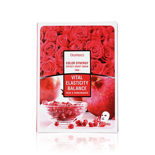 DEOPROCE 玫瑰紅石榴賦活修護面膜 10pcs