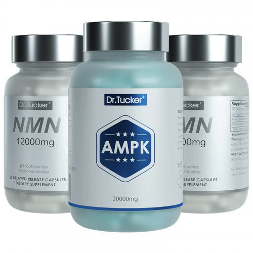 Dr.Tucker 塔克瑞博士 24000NMN 男士套裝 (2瓶NMN*60粒+男AMPK 20000mg 80粒) 60粒+60粒+80粒