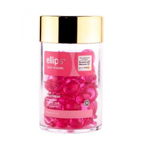 ELLIPS 免沖洗護髮膠囊 #受損修護(粉紅) 1mlx50粒