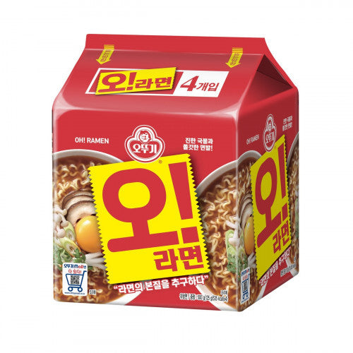 More Mall 一生良品精選 Ottogi 不倒翁 Oh! 辣牛肉拉麵 (4包裝) 125g x4pcs