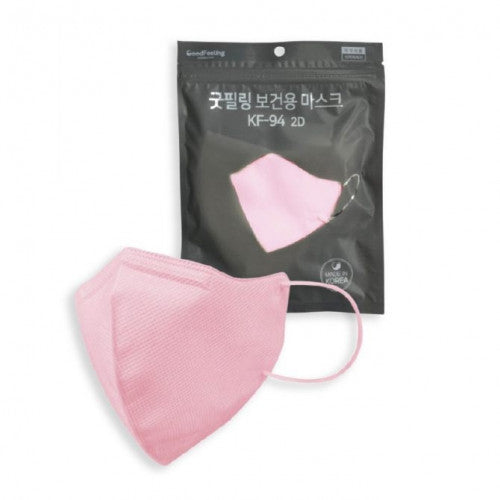 Good Feeling 韓國製 KF94 2D 口罩 (Light Pink) 130x150 mm 5pcs/pack