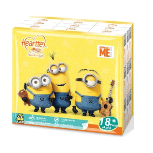 Hearttex 心相印 Minion 小黄人四層手帕紙 (18包裝) (6片/包) 18pcs