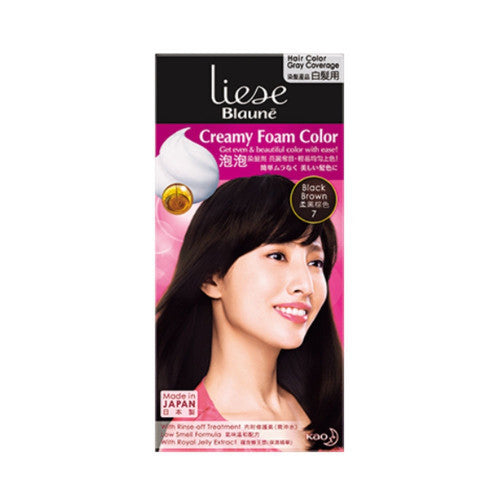 KAO 花王 Liese Blaune 泡泡染髮劑 #7 柔黑棕色 1box