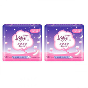 Kotex 高潔絲 親膚棉面超薄護翼特長夜用 28cm (2件裝) 16pcs x2