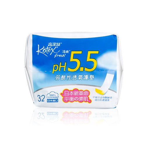 Kotex 高潔絲 pH5.5 弱酸性透氣護墊 15cm 32pcs