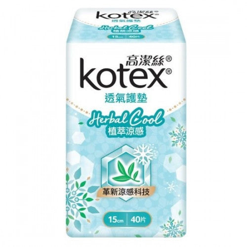 Kotex 高潔絲 Herbal Cool 植萃涼感護墊 15cm 40pcs