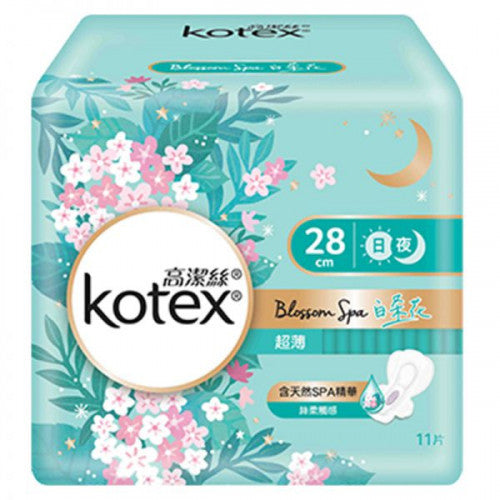 Kotex 高潔絲 Blossom Spa 白茶花超薄日/夜用28cm 11pcs