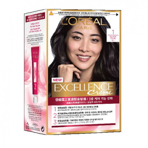 L'Oreal 歐萊雅 優媚霜 三重護髮染髮霜 (#1 自然黑) 1pc