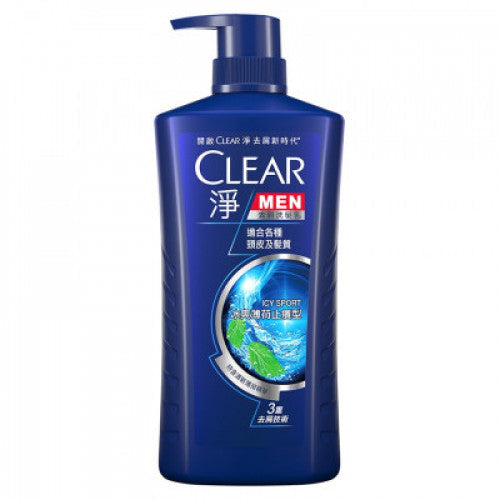 Clear Clear/淨 男士去屑洗髮乳 - 冰爽薄荷止癢 (套裝) 750ml+200ml