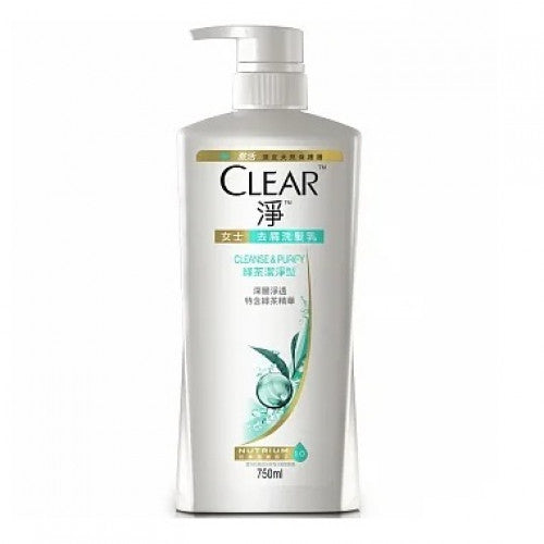 Clear Clear/淨 女士綠茶潔淨洗髮乳 750ml