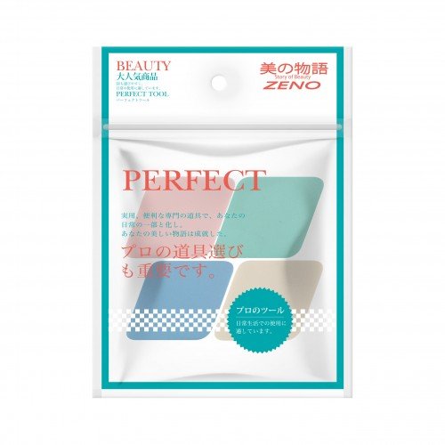 Zeno 美之物語 Zeno 四角形粉撲 #Q31 4 pcs