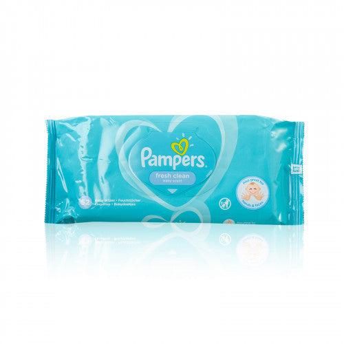 PAMPERS 歐洲製造 嬰兒濕紙巾 (清新) 52 pcs