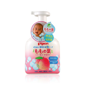 Pigeon 嬰兒桃葉保濕泡沫沐浴露 450ml