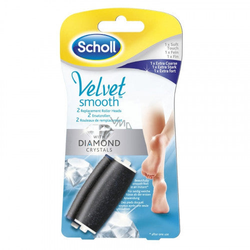 Scholl 爽健 爽健絲絨柔滑晶鑽極致去硬皮滾輪組合(超粗粒+細緻柔滑) 1pc