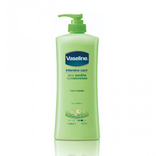 Vaseline 凡士林 蘆薈舒緩潤膚露+(Dove 沐浴露200ml) 400ml + 200ml